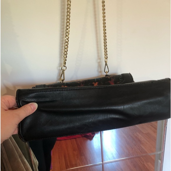 Aldo Black purse with multi-coloured Bird pattern - Picture 4 of 8